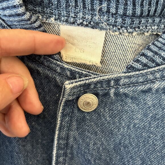 International Denim Jean Jacket L Vintage Pockets Snaps Dennis The Menace - Picture 4 of 10